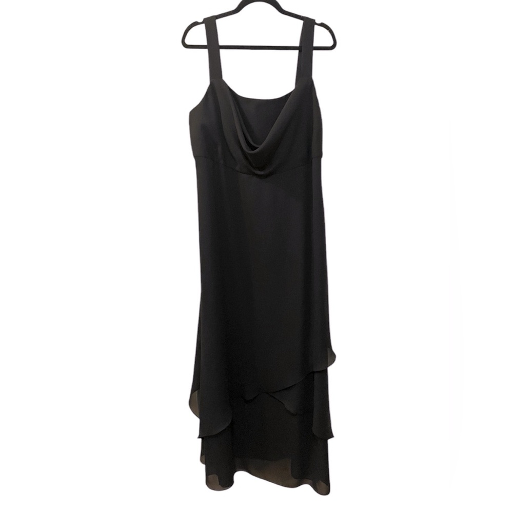 Night Way Collections Black Flowy Evening Gown 16W